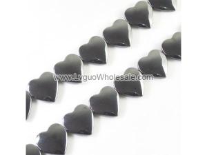 Non magnetic Hematite Beads, Heart, 20mm, 20pcs/strand, Hole:Approx 1.5mm, Length:Approx 15.7 Inch, Sold By Strand